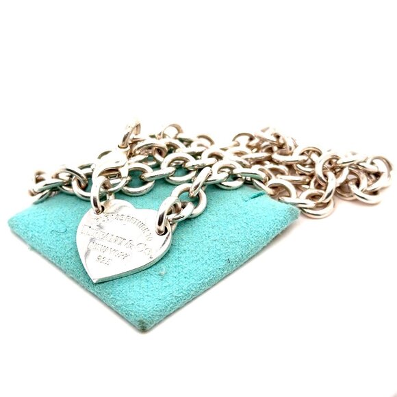 T&Co. 925 Heart Tag Choker Necklace - Picture 3 of 7